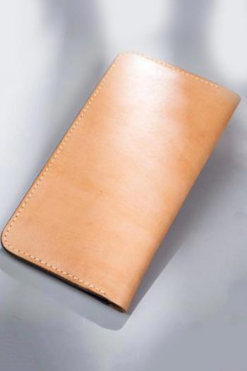 Imported genuine long leather wallet in nude with couple painting in Pakistan
