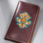 Imported genuine leather wallet with Floral Turkish Art Wallet Design in Pakistan