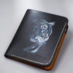 Imported genuine leather minimalist design wallet with 4 slots and pull out strap in Pakistan