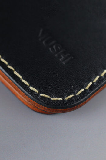 Imported genuine leather minimalist design wallet with 4 slots and pull out strap in Pakistan