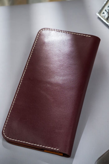 Burgundy Bi fold ART Wallets Prepared By MUSHI