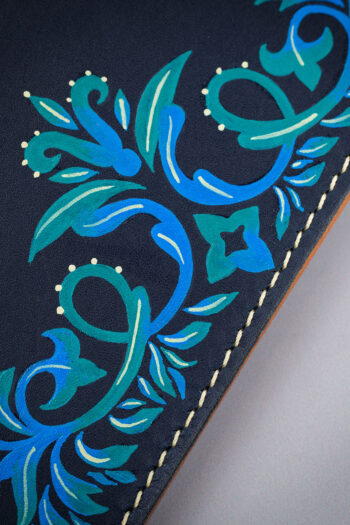 Blue Bi fold ART Wallets Prepared By MUSHI