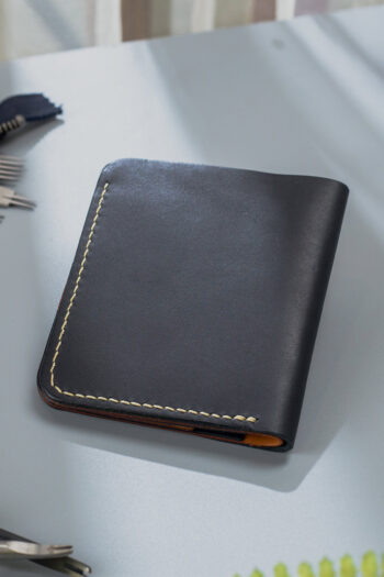 Handmade Leather black Wallets by MUSHI