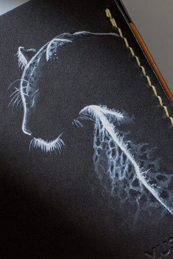 Compact Genuine Full Grain Black Leather Wallet Prepared By MUSHI