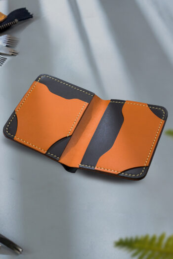 Leather Genuine Wallet with Wax Thread stitching by Hands