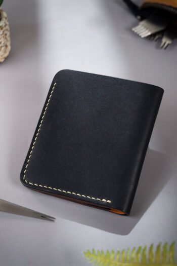 Black Leather Wallets Prepared By MUSHI