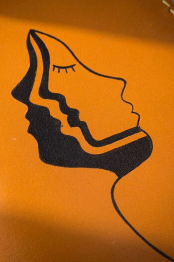 Genuine Dual Face orange Leather Wallet Prepared By MUSHI