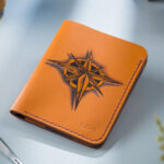 Genuine Leather Compass wheel Art Wallet Prepared By MUSHI