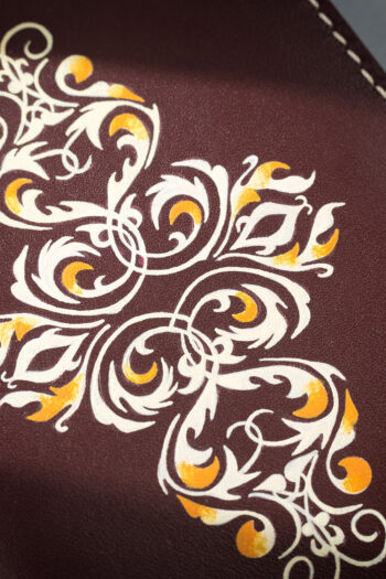 Leather Handmade art on wallet in Pakistan by MUSHI