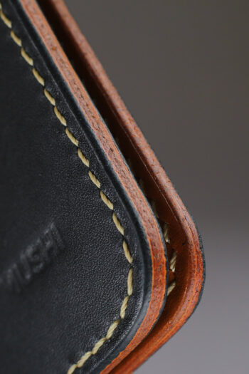 Genuine Black Leather Wallet Prepared By MUSHI