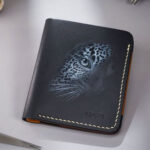 Customize best Black Leather Handmade Wallet Prepared By MUSHI