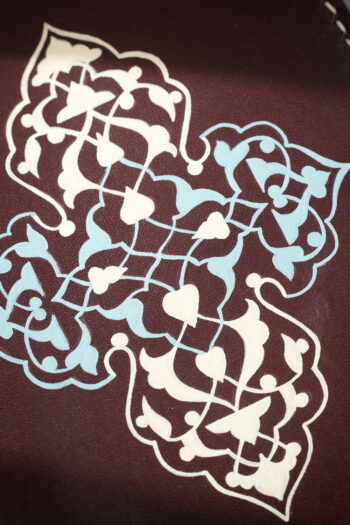 Traditional deep art on wallet in Pakistan by MUSHI