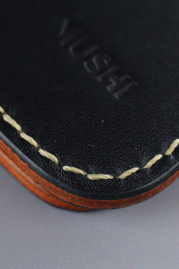 Genuine Black Leather Wallets by MUSHI