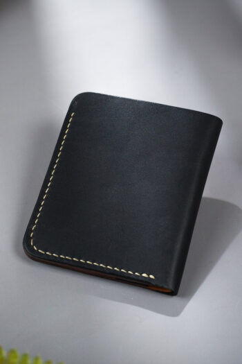 Full Grain Black Leather Wallet Prepared By MUSHI