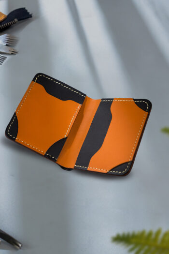 Leather Wallet with Wax Thread stitching by Hands