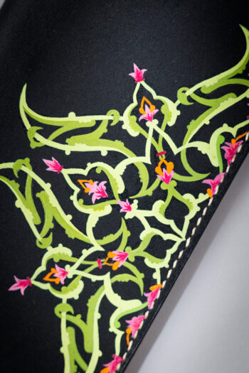 Best handmade wallets for you black with flowering tree ART