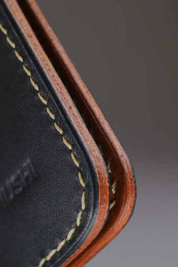 Black geniune Leather Wallet Prepared By MUSHI
