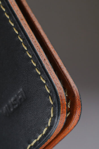 Genuine Black Leather Wallet Prepared By MUSHI