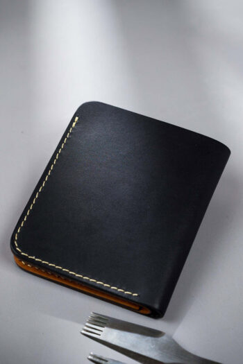 Black Luxury Leather Wallet Prepared By MUSHI