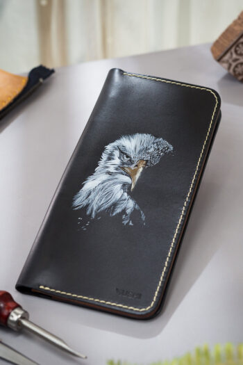 Eagle vision ART on MUSHI Long wallet by MUSHI