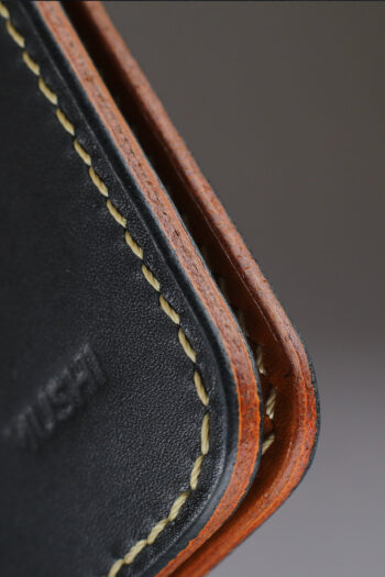 Genuine Black Leather Wallet Prepared By MUSHI
