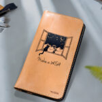 Unique leather wallet gift for women