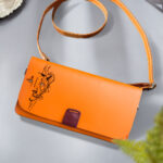 MUSHI luxury leather wallet for women with lioness artwork