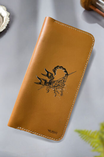 Scorpio Zodiac Leather Wallet by MUSHI